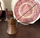 Vintage Hammered Copper Turkish Coffee Pourer W  Long Brass Handle