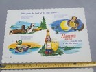 Lot Of 2 Vtg C  1960 s Nos Hamm s Hamms Beer Paper Placemat Signs 
