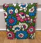 Vintage 1970s Photo Album Mod Flower Power Retro Hot Pink Green Floral