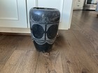 Atq Historic Pueblo Black On Black Pottery Jar Vase Native American Nm 11    As-is