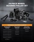 Front Wheel Bearing Press Kit Drive Bearing Removal   Installation Set 24 Pcs
