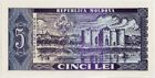 Moldova P6  5 Lei 1992 Unc  Series B 0010 Banka Nationala A Moldovei First Issue