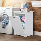 Modern Tilt-out Trash Cabinet Wood Kitchen Garbage Can Holder Recycling Cabinet