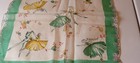 Vtg Square Ballerina  Handkerchief Dancing Girls 12x13 Design And Condition Nice