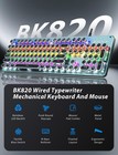 Mechanical Gaming Keyboard 104 Keys Full Size Blue Switch Retro Punk Led Style