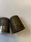 Lot Of 12 Vintage Metal Sewing Thimbles Mixed Antique Tailor Collectible Estate