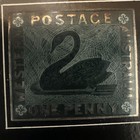 Cloisonne Stamp Masterpiece Csm - 53 W  Australia - Scott No  1 Fine Silver