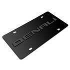 Gmc Denali 3d Gray Name Logo On Black Stainless Steel License Plate