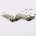 10pcs Stainless Steel Wire Brush Set 3 17mm Rotary Tool Brushes Silver - New
