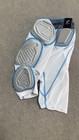 Champro Youth Small Football Thigh Pad Compression Shorts White Gray Blue Boys
