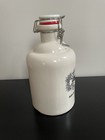 White Glazed Ceramic Beer Growler64oz  New W tags Made In Usa