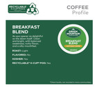 Green Mountain Coffee Roasters Breakfast Blend K-cup Pods  Light Roast  60 Count