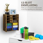 Wall Mounted Brown Wood Display Martial Arts Belt Holder  Belts Display Shelf