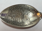 Antique Sterling Souvenir Spoon Masonic Sword Knight Christ Church Alexandria Va