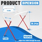 Red 500lbs Portable Folding Work Stand Auto Body Tool Painting Rack Steel Rubber