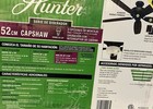 Hunter 60in Ceiling Fan 54093 Capshaw Indoor Ceiling Fan Premier Bronze Finish