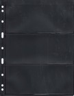 50 New Vario Stamp Stock Pages 3s Black 3 Row Double Side For 3   4 Ring Binder
