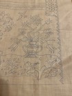 Vintage Printed Linen Needlepoint Sampler Panel Unfinished Alphabet Deer Birds