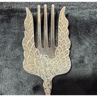 Ornate Silver Plated Serving Fork 10 5  Victorian Rococo Pattern Vintage