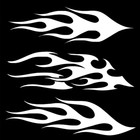 Stencil Flames 3 In 1 Layering Reusable Template Paint Airbrush Lg 11 5  X 11 5 