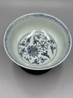 Antique 17-18th C  Ming Lotus Motifs Chinese Blue And White Porcelain Bowl 6 5  
