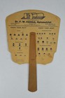 Vintage Buy Defense Bonds Stamps Optometrist Ad Paper Fan Miss Liberty Wwi Usa