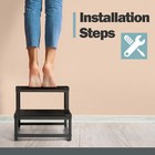 2 Tier Step Stools For Adults Kids Heavy Duty Wide Pedal Foot Stool Home Office