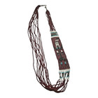 Vintage Native American Beaded Necklace With Navajo Rug Pattern