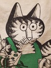 Vintage B Kliban Cat Apron  1970 s-80 s Cat Making A Smoothie
