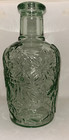 Vintage Canadian Pressed Glass Wine Bottle  Sage Green