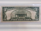 1929  5 Federal Reserve Bank Note Chicago Brown Seal Frbn Vintage Currency