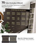 Bible Tabs 75 Large Print Bible Tabs   1 Bookmark  Laminated - Bible Study
