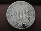 1851 O Three 3 Cent Silver Trime- New Orleans  3cs  About Good Details