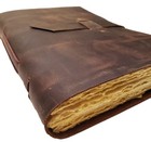 Large Vintage Leather Photo Album - Buckle Closure  Scrapbook Style  Holds 200 P