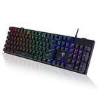 Risophy Mechanical Gaming Keyboard Rgb Backlit 104 Keys Usb Wired Blue Switch