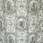 Vintage Daybed Day Bed Bucolic Green Toile French Antique Faded 1940s 1950s Gre