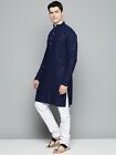 Men Kurta Set - Bollywood Eid Embroidered Chikankari Cotton Kurta With Churidar