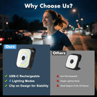2 Pack Running Lights For Runners - Rechargeable Clip On Flashlight dog Mini Fla