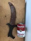 Antique African Sudanese Tribal Hadenoa Dagger Knife Tribal Leather Sheath 12 5 