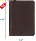 Vintage Leather Mini Zipper 3 Ring Binder 5 5x8 5 1in Rings Brown - Us