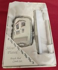 Vintage Silverplated Baby Lot Brush Comb Set Fork  Spoon