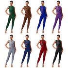 Women s Rhinestones Gymnastics Leotards One Piece Dance Unitard Skating Au
