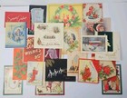 Lot Of 22 Gorgeous Antique Vintage Christmas   Holiday Greeting Cards Craft 50s