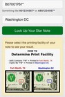      Star Note 2013 B Duplicate Serial Error B 07001861   Fancy Number  1 Bill Dc