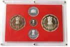 India 1981-b Rural Women s Advancement Proof Coin Set Of Rs 100  10   25   10 P