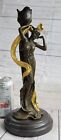 Bronze Sculpture Figure Lady Bust Gilt Patina Art Nouveau Victorian Statue