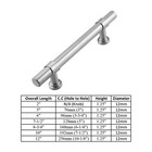 Brushed Nickel Modern Cabinet Handles Bar Pulls Kitchen Hardware Stainless Steel