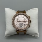 Michael Kors Parker Mk-5896 Women Watch Rose Gold Tone Chrono New Battery 6 