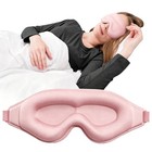 3d Travel Silk Eye Mask Sleeping Soft Padded Shade Cover Rest Relax Blindfold