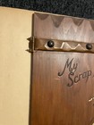 Vintage Handmade Wooden Scrapbook W sailboat Unused  flaw  ca 